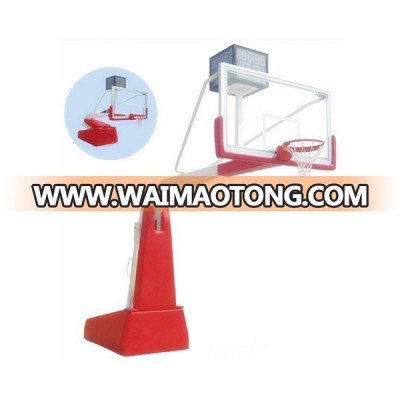 Indoor Tempered Glass Portable Basketball Set Stand With Wheels